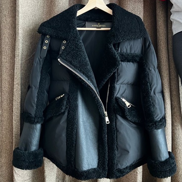 Nicole Benisti Medium Leather Faux Fur Jacket - Picture 2 of 5